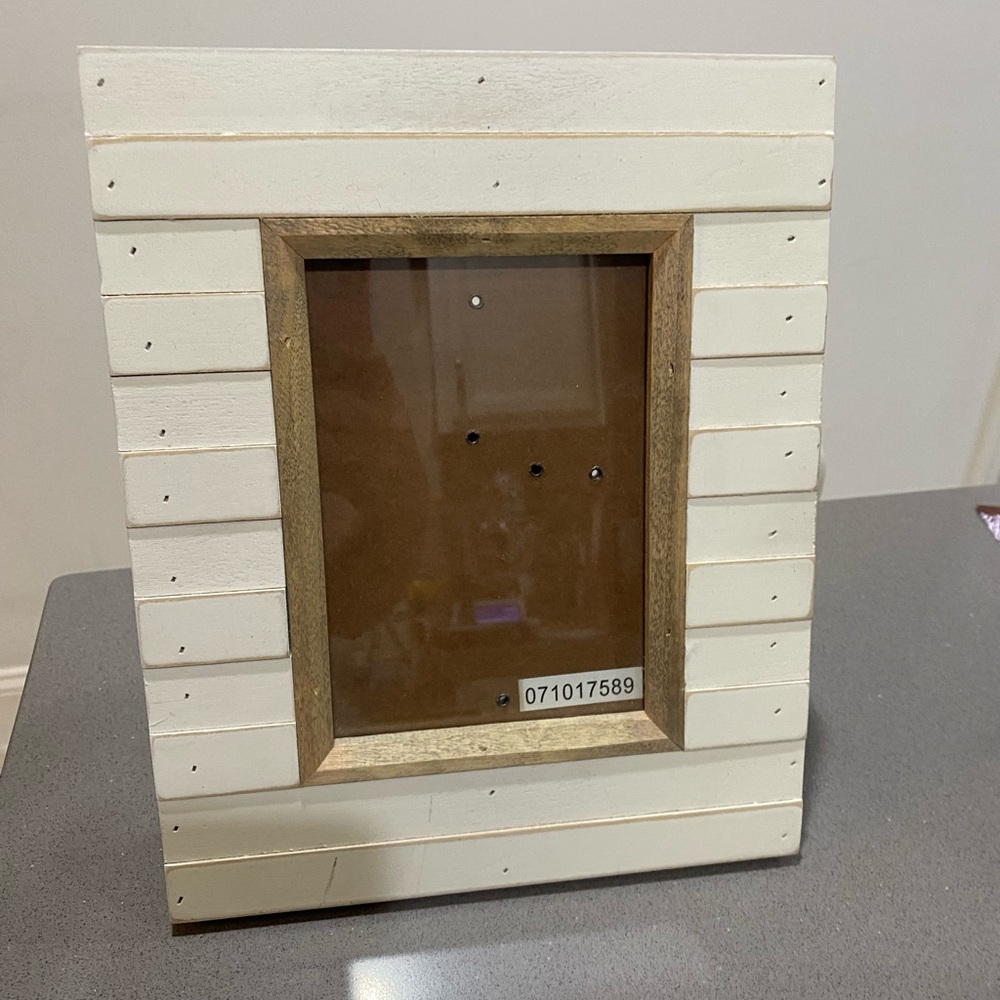 Rustic White Wooden Picture Frame